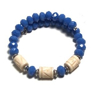 Alex and Ani Blue Deep Sea Wrap Bracelet